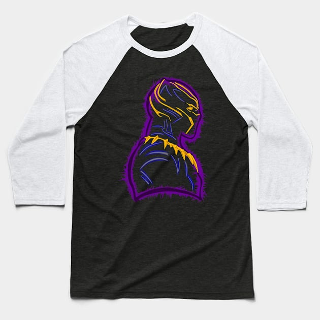 Killmonger Panther V1 Baseball T-Shirt by TheFlyingPenguin